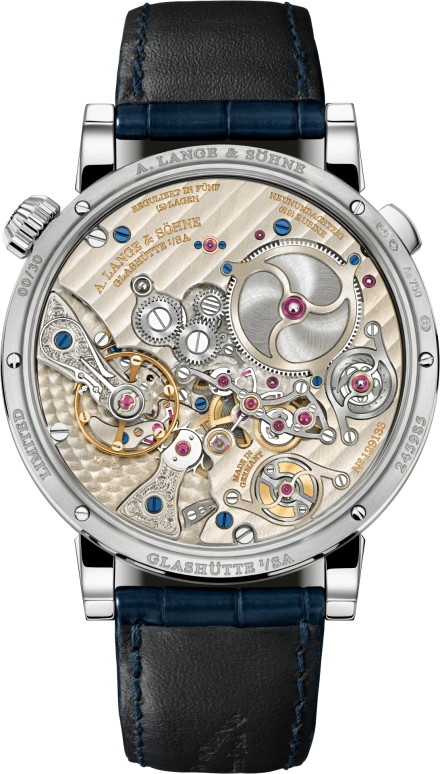 A. Lange & Söhne,Zeitwerk 44.20mm,44.20mm,Platinum,Silver,Handwound,Jumping Minutes,Jumping Hours,Minute Repeater,Constant Force Mechanism,36hours,In-house Caliber,147,147.028