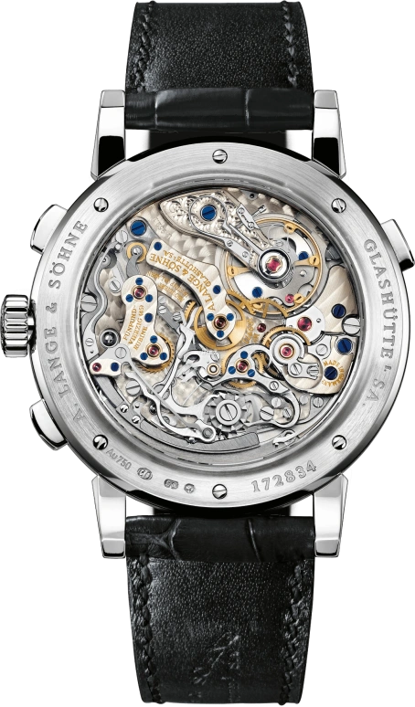 A. Lange & Söhne,Saxonia 41mm,41mm,White Gold,Grey,Handwound,Chronograph,Moonphase,Perpetual Calendar,Leap Year,36hours,In-house Caliber,410,410.038 E