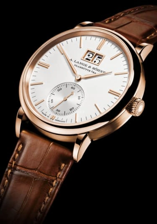 A. Lange & Söhne,Saxonia 41.50mm,41.50mm,White Gold,Pink,Handwound,Chronograph,Moonphase,Perpetual Calendar,Leap Year,50hours,In-house Caliber,740,740.056