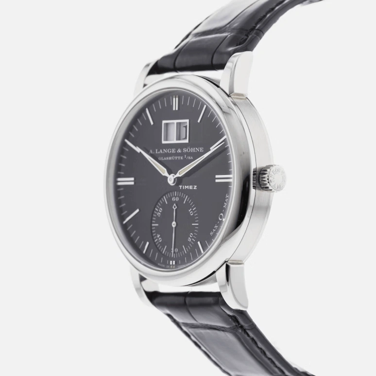 A. Lange & Söhne,Saxonia 37mm,37mm,White Gold,Black,Automatic,Big Date,46hours,308,308.027