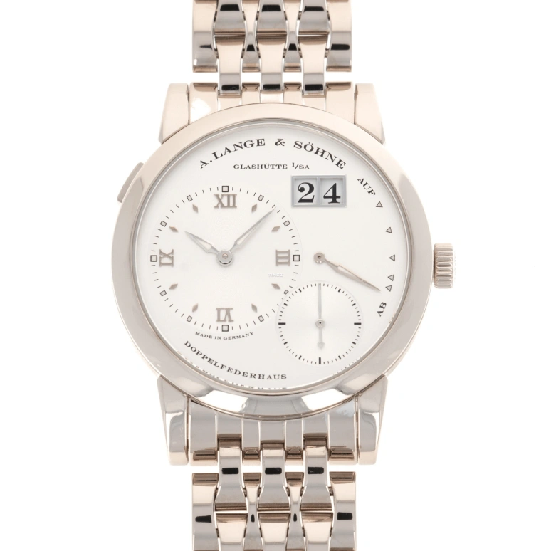 A. Lange & Söhne,Lange 1 38.50mm,38.50mm,White Gold,Silver White,Handwound,Day,Big Date,101,101.539