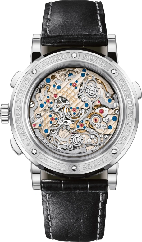 A. Lange & Söhne,Saxonia 43.20mm,43.20mm,White Gold,Grey,Handwound,Chronograph,Power Reserve Indicator,Flyback,Rattrapante,55hours,In-house Caliber,424,424.038