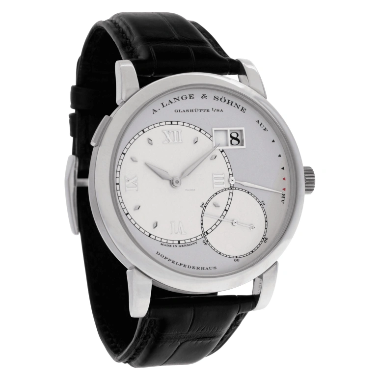 A. Lange & Söhne,Lange 1 41.90mm,41.90mm,Platinum,Silver,White,Grey,Handwound,Day,Power Reserve Indicator,Big Date,115,115.025