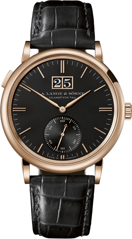 A. Lange & Söhne,Saxonia 37mm,37mm,Pink Gold,Black,Automatic,Moonphase,Big Date,381,381.031