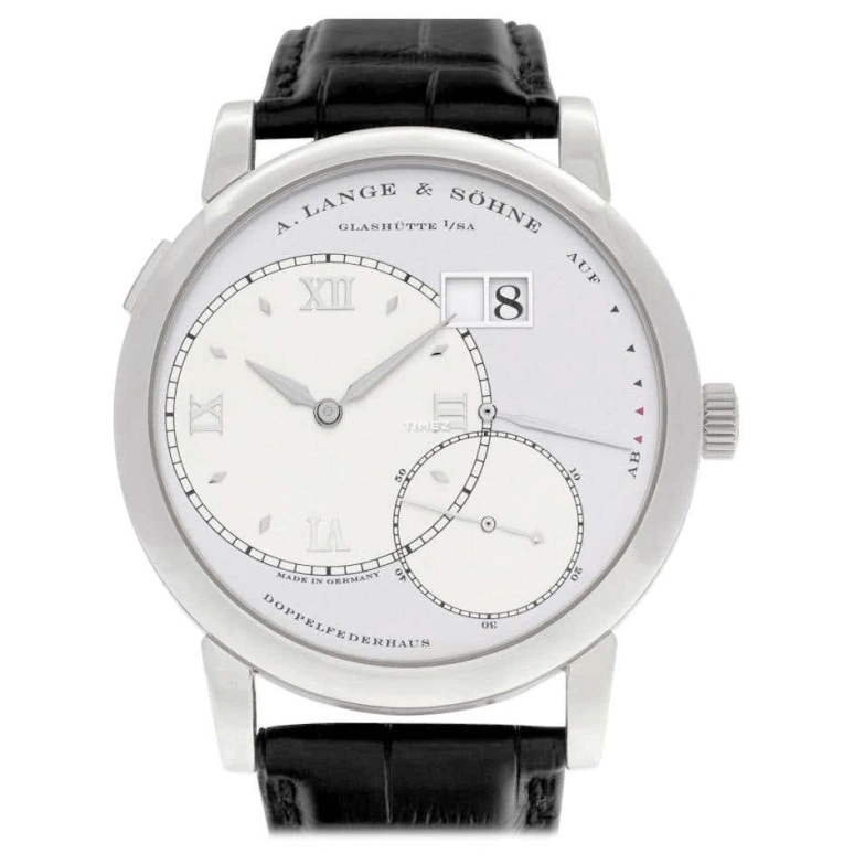 A. Lange & Söhne,Lange 1 41.90mm,41.90mm,Platinum,Silver,White,Grey,Handwound,Day,Power Reserve Indicator,Big Date,115,115.025