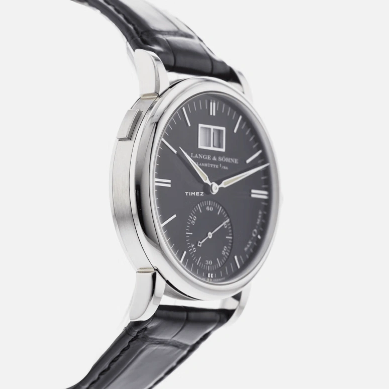 A. Lange & Söhne,Saxonia 37mm,37mm,White Gold,Black,Automatic,Big Date,46hours,308,308.027