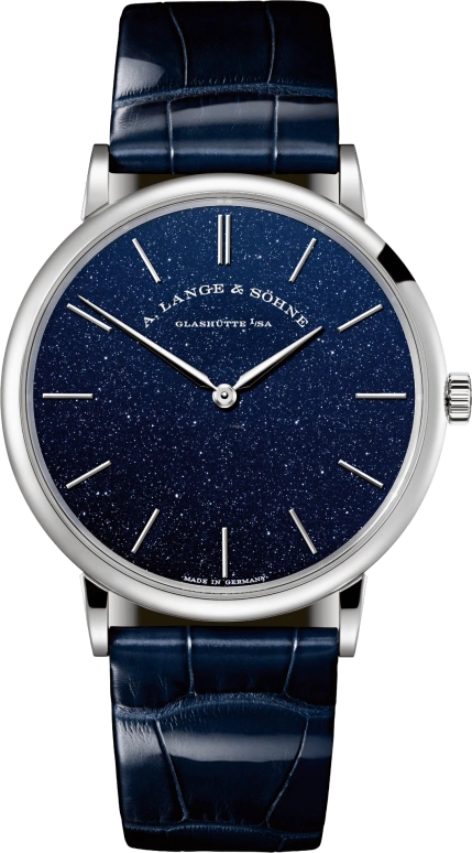 A. Lange & Söhne,Saxonia 39mm,39mm,White Gold,Blue,Handwound,72hours,In-house Caliber,205,205.086