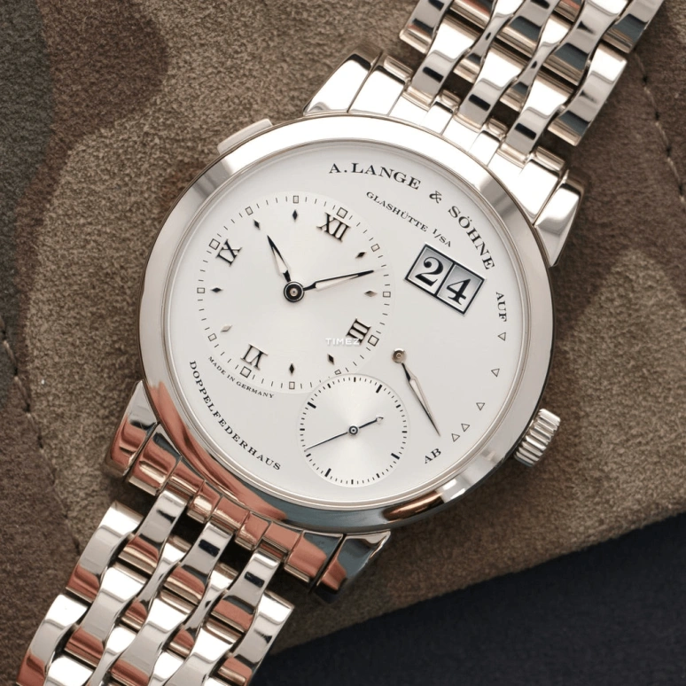 A. Lange & Söhne,Lange 1 38.50mm,38.50mm,White Gold,Silver White,Handwound,Day,Big Date,101,101.539
