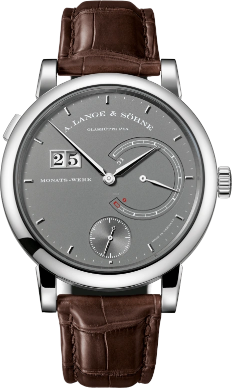 A. Lange & Söhne,Saxonia 45.90mm,45.90mm,White Gold,Grey,Handwound,Power Reserve Indicator,Big Date,Constant Force Mechanism,130,130.039