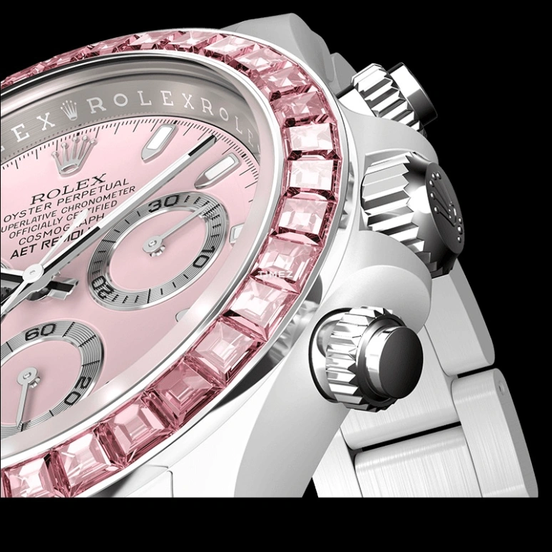 Aet Remould,Other 40x47.50mm,40x47.50mm,Ceramic,Pink,Automatic,Chronograph,Tonneau,PINK GEMSTONE CERAMIC