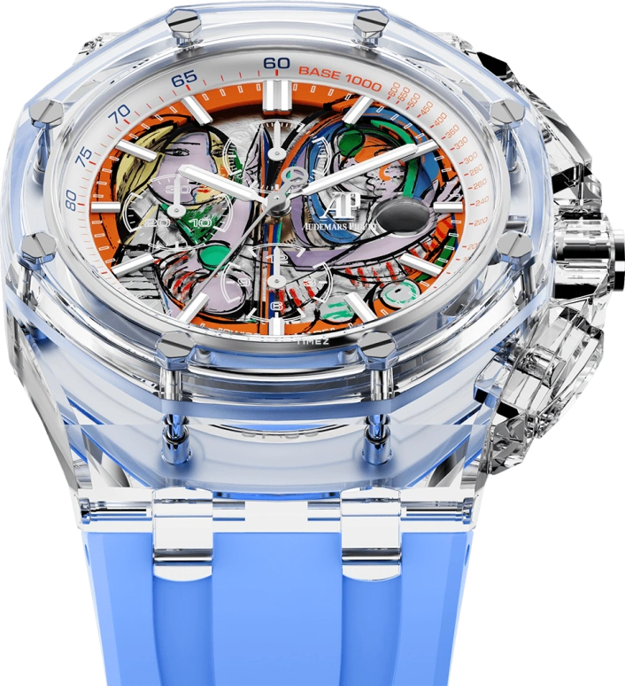 Aet Remould,Other 44mm,44mm,Sapphire,Skeleton,Multi-Color,Automatic,Chronograph,Day,GIRL BEFORE A MIRROR BLUE