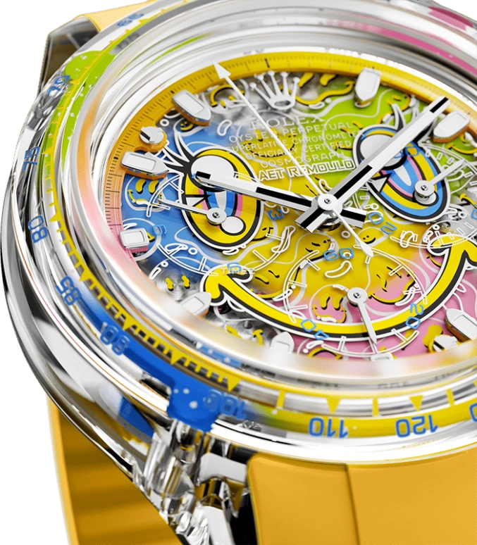 Aet Remould,Other 40x47.50mm,40x47.50mm,Sapphire,Skeleton,Multi-Color,Automatic,Chronograph,72hours,SMILE ORANGE