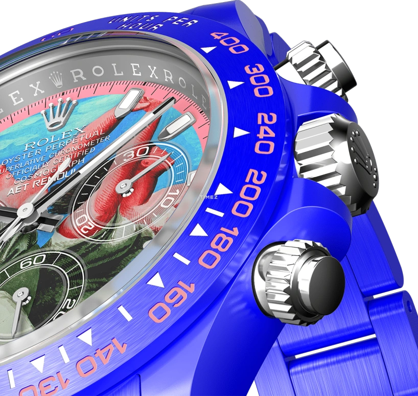 Aet Remould,Other 40x47.50mm,40x47.50mm,Ceramic,Multi-Color,Automatic,Chronograph,Sapphire,Crystal Glass,TWO WOMEN RUNNING ON THE BEACH