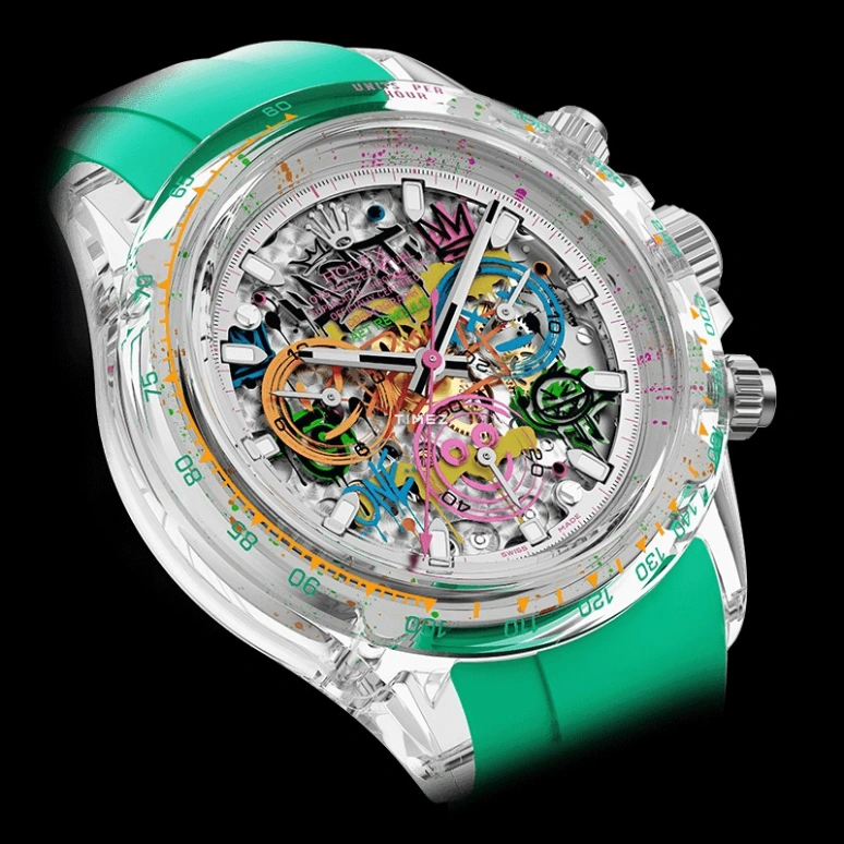 Aet Remould,Other 40x47.50mm,40x47.50mm,Sapphire,Multi-Color,Skeleton,Automatic,Chronograph,Round,ONE