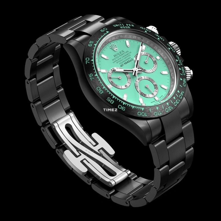 Aet Remould,Other 40x47.50mm,40x47.50mm,Ceramic,Green,Automatic,Chronograph,Tonneau,BISCAY GREEN BLACK CERAMIC