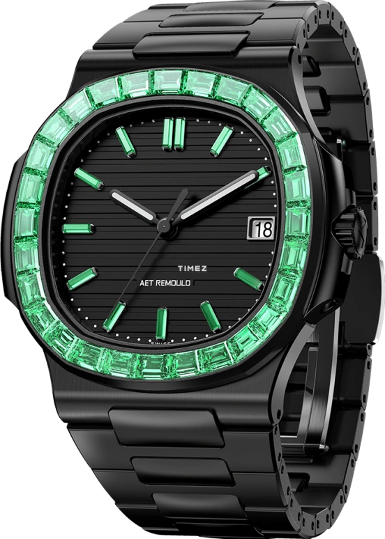 Aet Remould,Other ,Ceramic,Black,Automatic,Day,Cushion,TSAVORITE