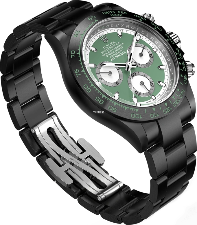 Aet Remould,Other 47.50x40mm,47.50x40mm,Ceramic,Green,Automatic,Chronograph,72hours,KASHMIR GREEN BLACK CERAMIC