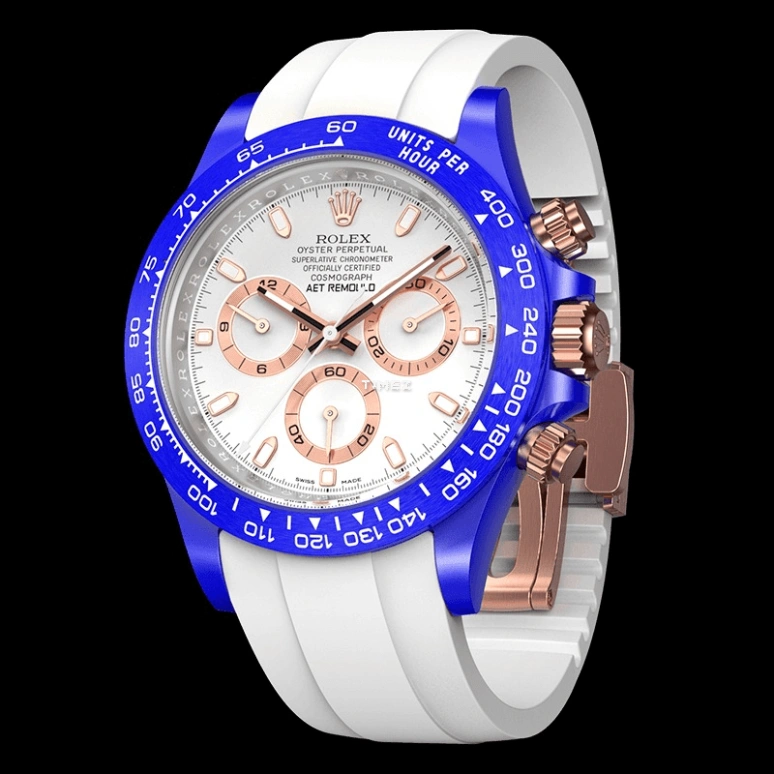 Aet Remould,Other 40x47.50mm,40x47.50mm,Ceramic,White,Automatic,Chronograph,Round,BLUE WHITE CLASSIC