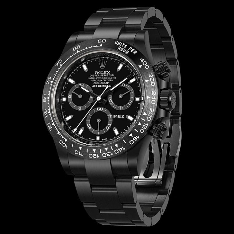Aet Remould,Other 40x47.50mm,40x47.50mm,Ceramic,Black,Automatic,Chronograph,Tonneau,BLACK CLASSIC FULL,BLACK CLASSIC FULL-CERAMIC STRAP