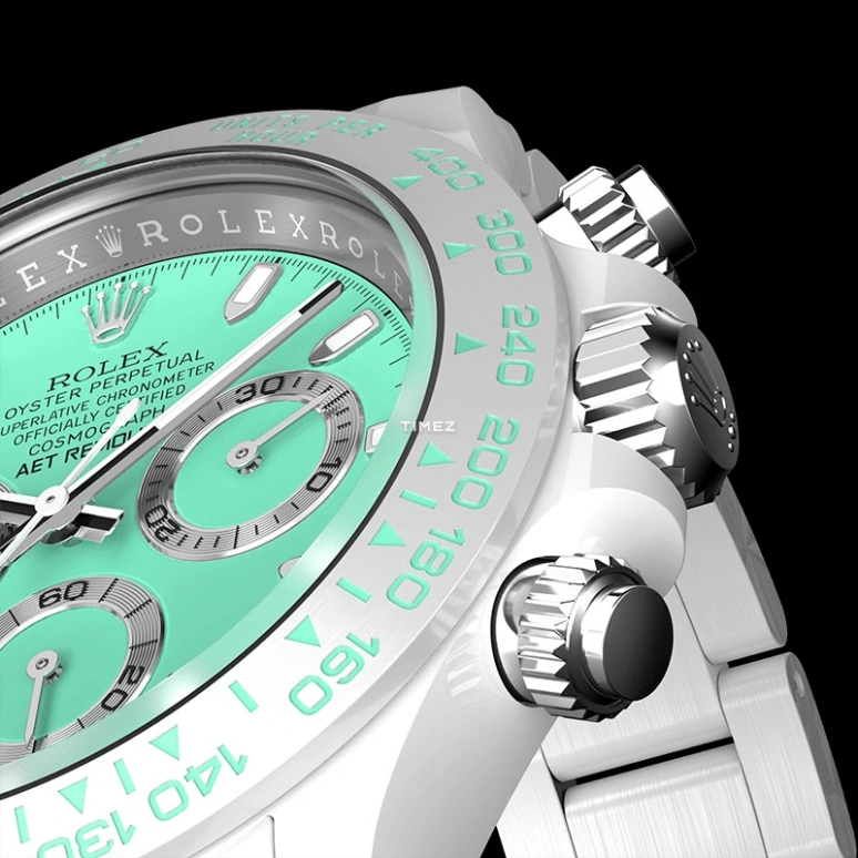 Aet Remould,Other 40x47.50mm,40x47.50mm,Ceramic,Green,Automatic,Chronograph,Tonneau,BISCAY GREEN WHITE CERAMIC