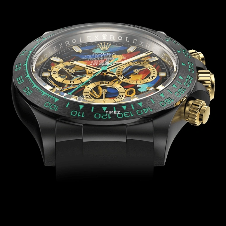 Aet Remould,Other 40x47.50mm,40x47.50mm,Ceramic,Multi-Color,Automatic,Chronograph,Round,CHARLES THE GREAT RUBBER STRAP