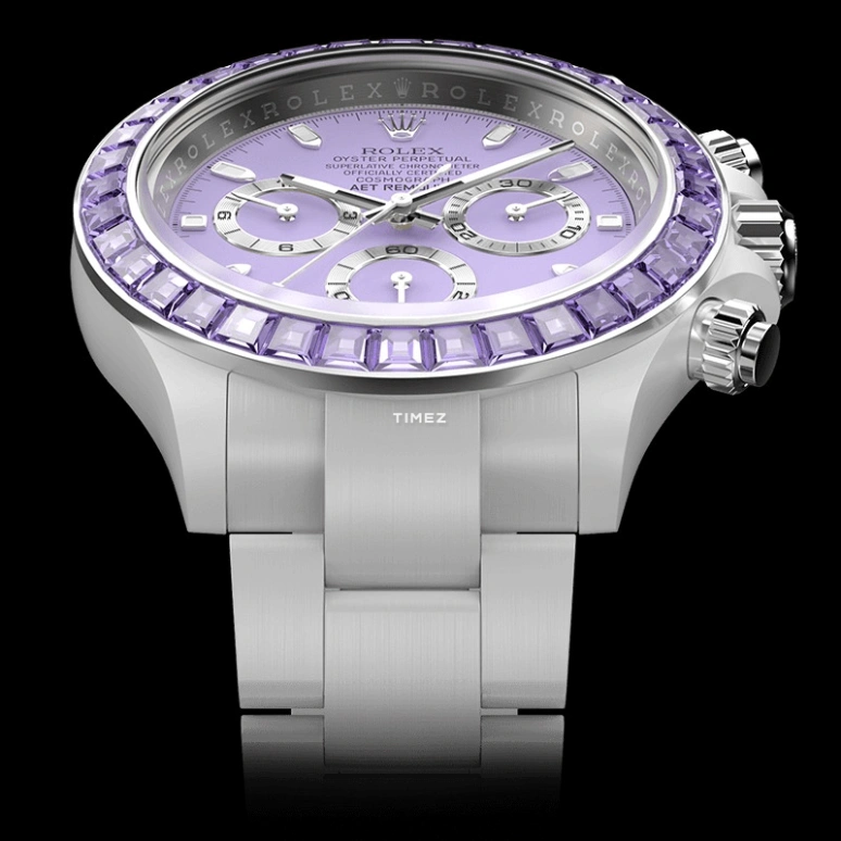 Aet Remould,Other 40x47.50mm,40x47.50mm,Ceramic,Purple,Automatic,Chronograph,Tonneau,PURPLE GEMSTONE CERAMIC