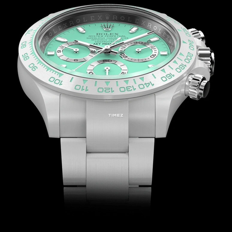 Aet Remould,Other 40x47.50mm,40x47.50mm,Ceramic,Green,Automatic,Chronograph,Tonneau,BISCAY GREEN WHITE CERAMIC