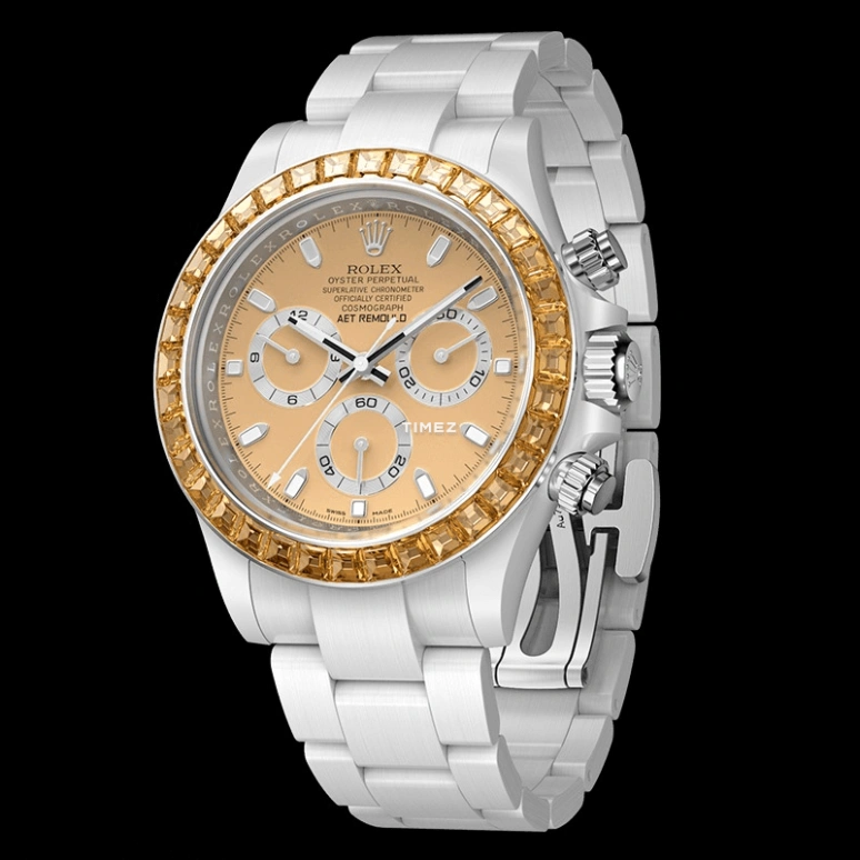 Aet Remould,Other 40x47.50mm,40x47.50mm,Ceramic,Beige,Automatic,Chronograph,Tonneau,ORANGE GEMSTONE CERAMIC