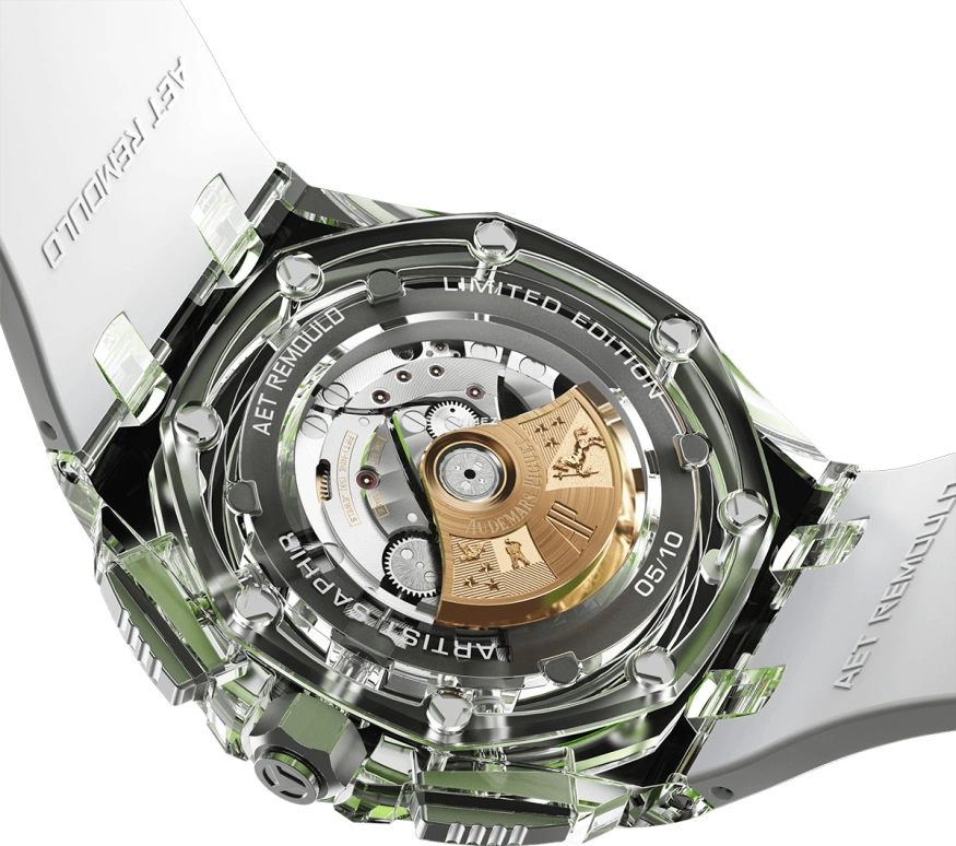 Aet Remould,Other 44mm,44mm,Sapphire,Titanium,Green,Silver,Automatic,Chronograph,Day,SOGNEFJORD WHITE