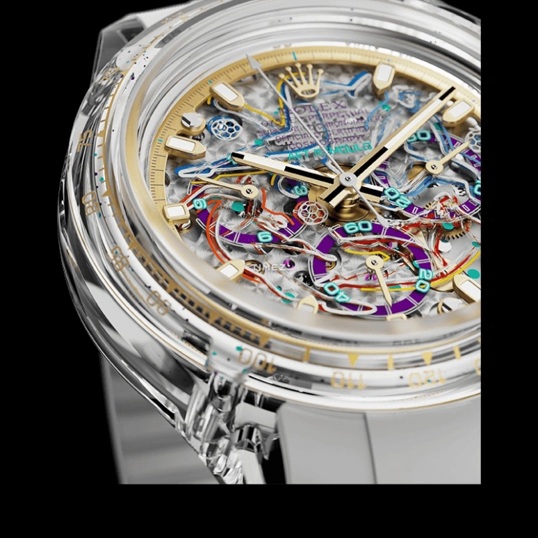 Aet Remould,Other 40x47.50mm,40x47.50mm,Sapphire,Skeleton,Multi-Color,Automatic,Chronograph,Round,FOOTBALL FEAST