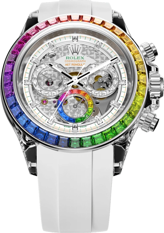 Aet Remould,Other 40x47.50mm,40x47.50mm,Sapphire,White Gold,Silver,Automatic,Chronograph,72hours,POLARIS SWIRL SAPPHIRE