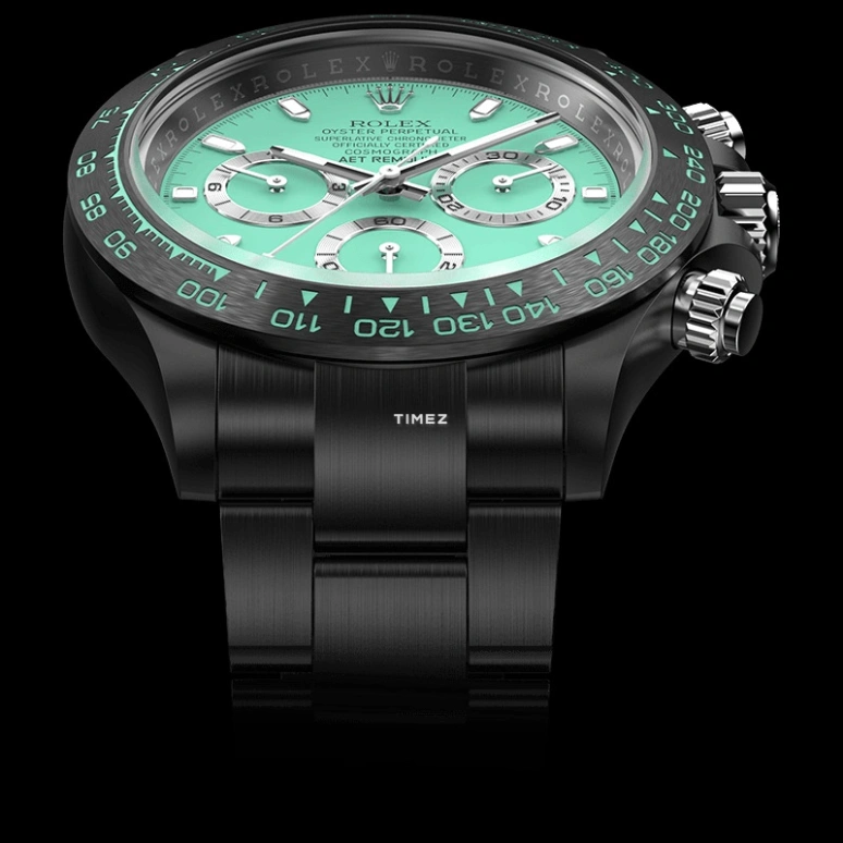 Aet Remould,Other 40x47.50mm,40x47.50mm,Ceramic,Green,Automatic,Chronograph,Tonneau,BISCAY GREEN BLACK CERAMIC