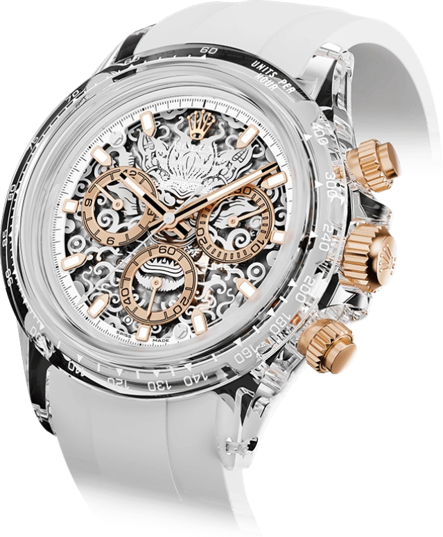 Aet Remould,Other 40x47.50mm,40x47.50mm,Sapphire,Skeleton,Grey,Automatic,Chronograph,Sapphire,Crystal Glass,LOONG 2024 EDITION