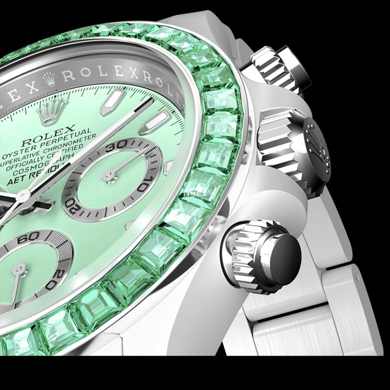 Aet Remould,Other 40x47.50mm,40x47.50mm,Ceramic,Green,Automatic,Chronograph,Tonneau,GREEN GEMSTONE CERAMIC
