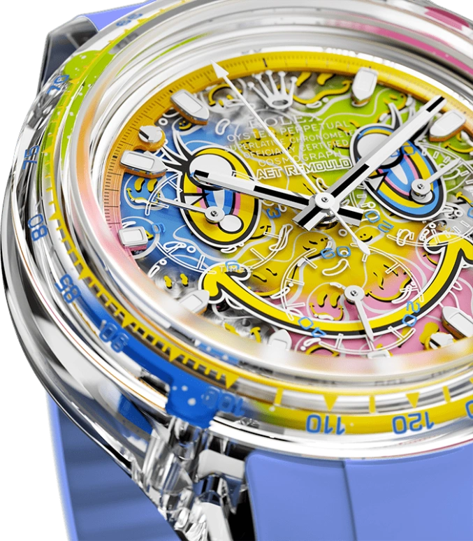 Aet Remould,Other 40x47.50mm,40x47.50mm,Sapphire,Skeleton,Multi-Color,Automatic,Chronograph,72hours,SMILE BLUE