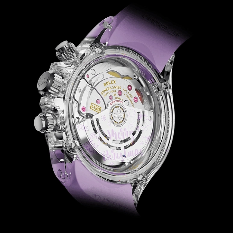 Aet Remould,Other 40x47.50mm,40x47.50mm,Sapphire,Purple,Skeleton,Automatic,Chronograph,Round,JOY S CHRISTMAS