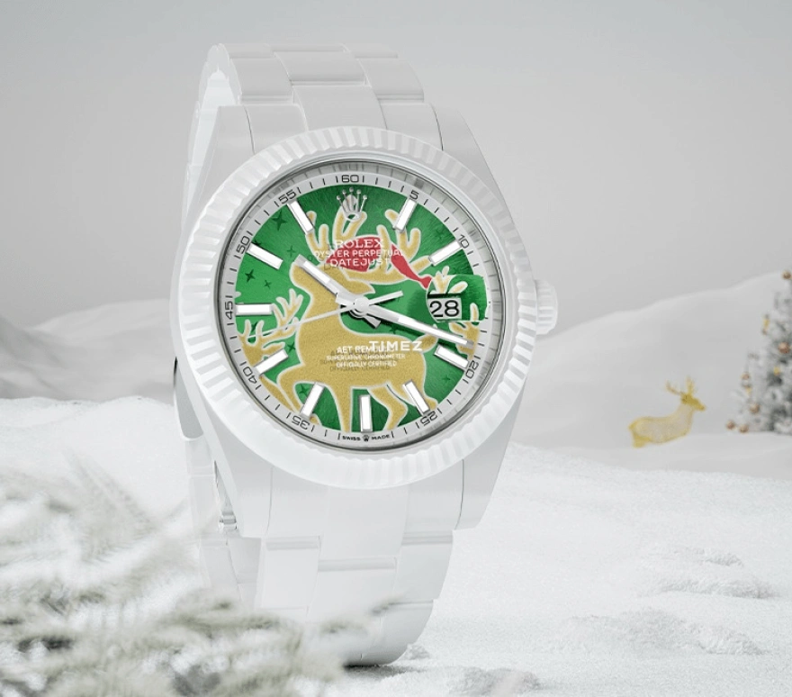 Aet Remould,Other 40x47.50mm,40x47.50mm,Ceramic,Multi-Color,Green,Automatic,Day,70hours,CHRISTMAS DEER