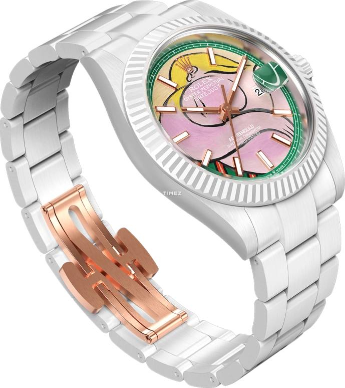 Aet Remould,Other 40x47.50mm,40x47.50mm,Ceramic,Multi-Color,Automatic,Day,Sapphire,WOMAN WITH YELLOW HAIR