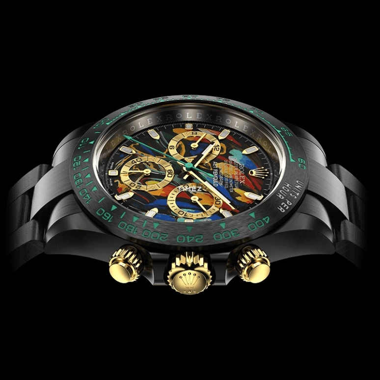 Aet Remould,Other 40x47.50mm,40x47.50mm,Ceramic,Multi-Color,Automatic,Chronograph,Round,CHARLES THE GREAT
