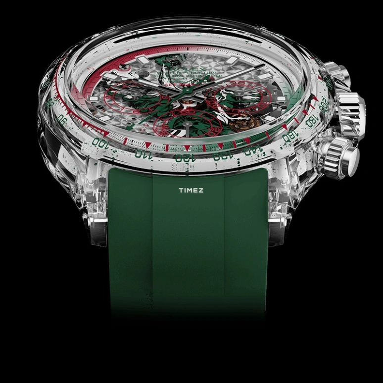 Aet Remould,Other 40x47.50mm,40x47.50mm,Sapphire,Grey,Green,Automatic,Chronograph,Round,MEXICO EDITION