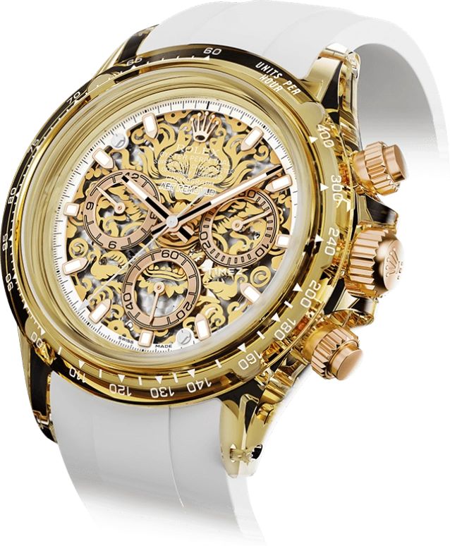 Aet Remould,Other 40x47.50mm,40x47.50mm,Sapphire,Skeleton,Yellow,Automatic,Chronograph,Round,COLOR LOONG 2024 EDITION LIGHT ORANGE
