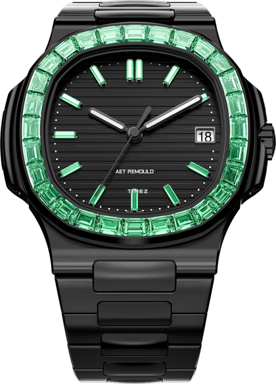 Aet Remould,Other ,Ceramic,Black,Automatic,Day,Cushion,TSAVORITE