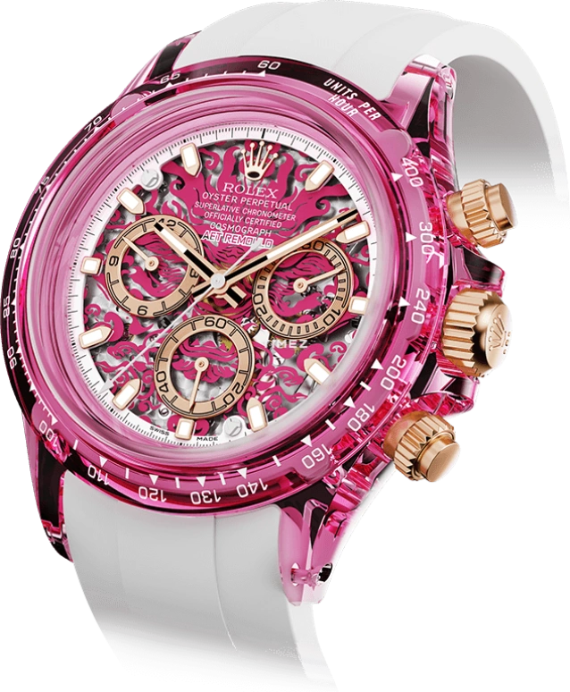 Aet Remould,Other 40x47.50mm,40x47.50mm,Sapphire,Skeleton,Pink,Automatic,Chronograph,Sapphire,Crystal Glass,COLOR LOONG 2024 EDITION CLARE