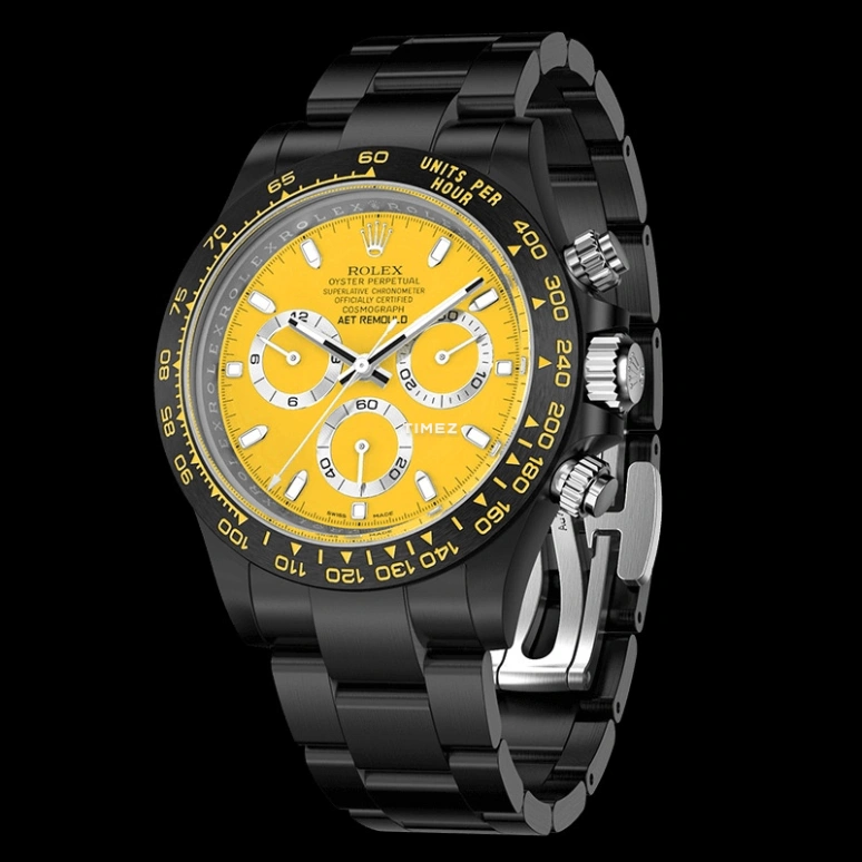 Aet Remould,Other 40x47.50mm,40x47.50mm,Ceramic,Yellow,Automatic,Chronograph,Tonneau,RACING YELLOW