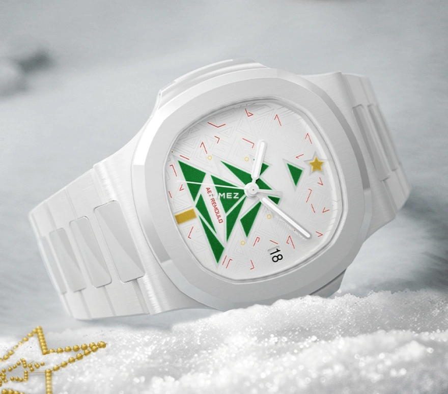 Aet Remould,Other ,Ceramic,White,Green,Day,Sapphire,Cushion,CHRISTMAS GEOMETRY