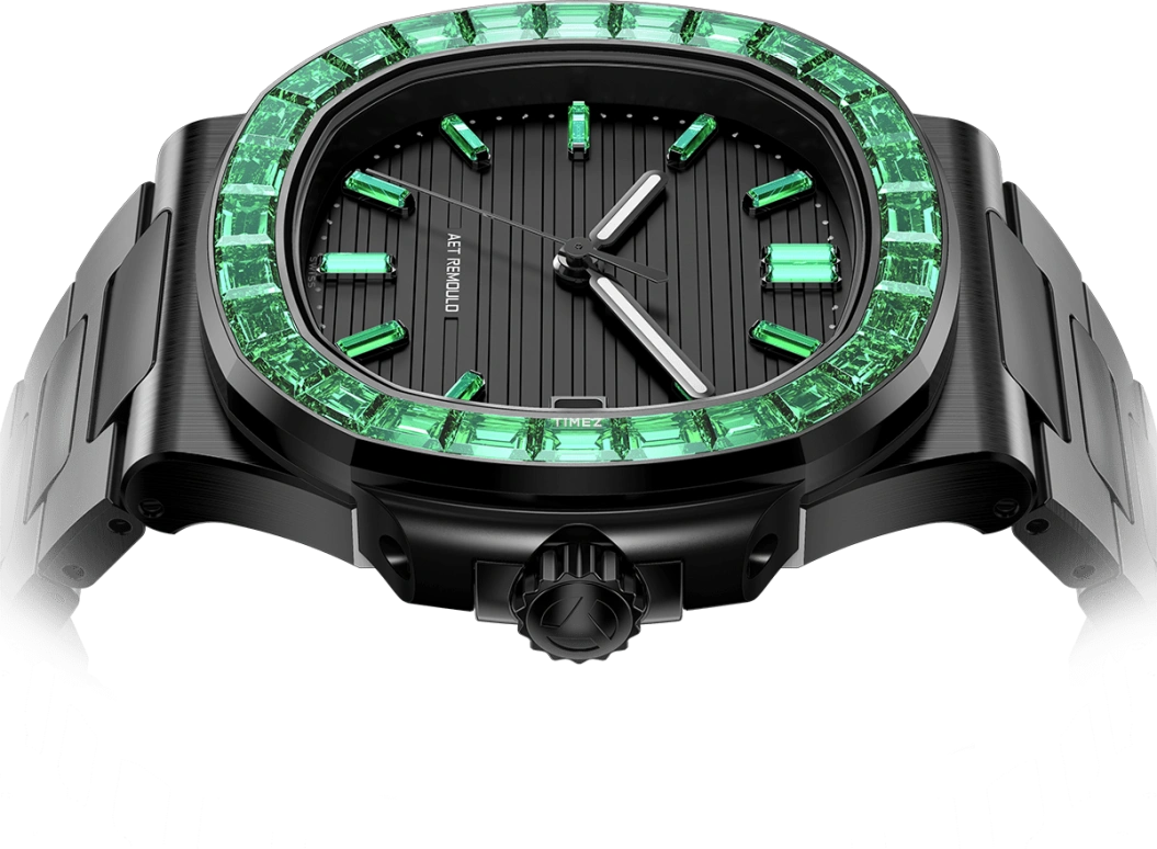 Aet Remould,Other ,Ceramic,Black,Automatic,Day,Cushion,TSAVORITE