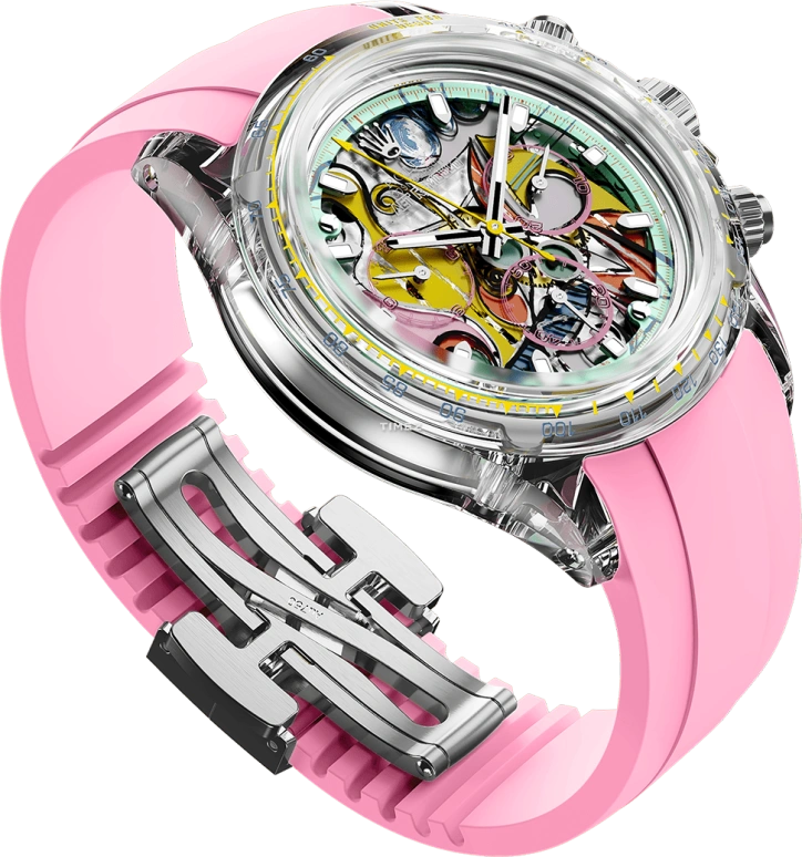 Aet Remould,Other 40x47.50mm,40x47.50mm,Sapphire,Multi-Color,Automatic,Chronograph,Sapphire,Crystal Glass,GREAT STILL LIFE ON PEDESTAL PINK