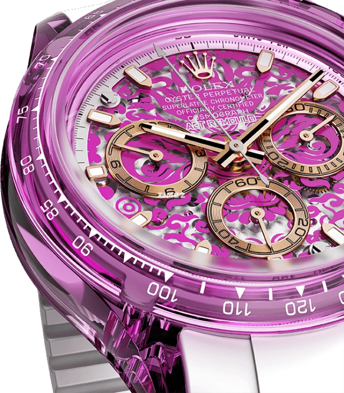 Aet Remould,Other 40x47.50mm,40x47.50mm,Sapphire,Skeleton,Rose,Automatic,Chronograph,Sapphire,Crystal Glass,COLOR LOONG 2024 EDITION ROSE