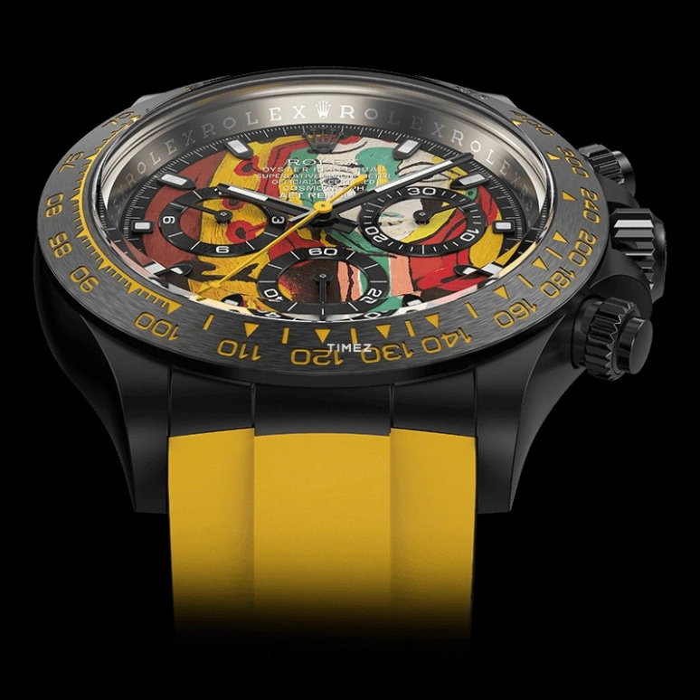 Aet Remould,Other 40x47.50mm,40x47.50mm,Ceramic,Multi-Color,Automatic,Chronograph,Round,YOUNG LADY RUBBER STRAP