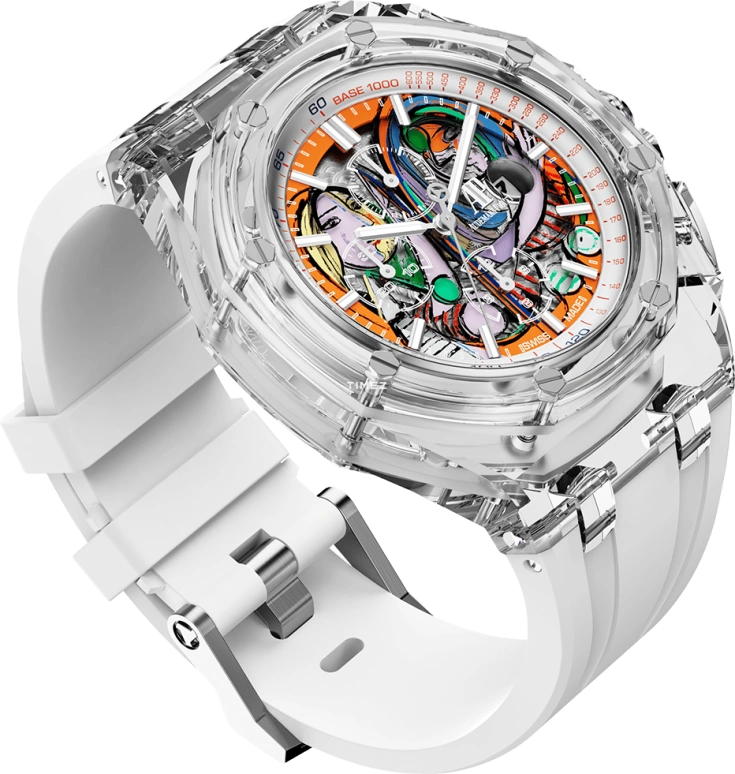 Aet Remould,Other 44mm,44mm,Sapphire,Skeleton,Multi-Color,Automatic,Chronograph,Day,GIRL BEFORE A MIRROR WHITE